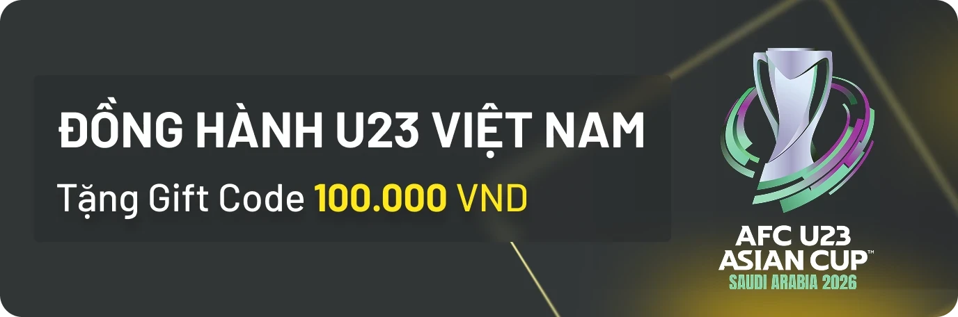 BU88 Tặng Gift Code 100,000 VND khi U23 Việt Nam giành vé vào Bán Kết (16/01/2026)