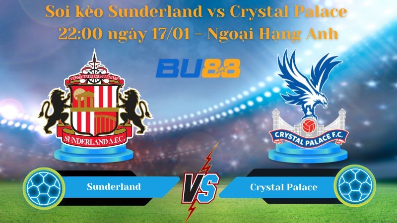 BU88 Nhận định bóng đá Sunderland vs Crystal Palace 22:00 ngày 17/01 - Ngoại Hạng Anh