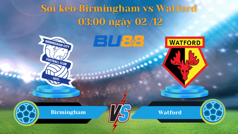 BU88 Nhận định soi kèo Birmingham - Watford 03:00 ngày 02/12 - EngLand-Championship